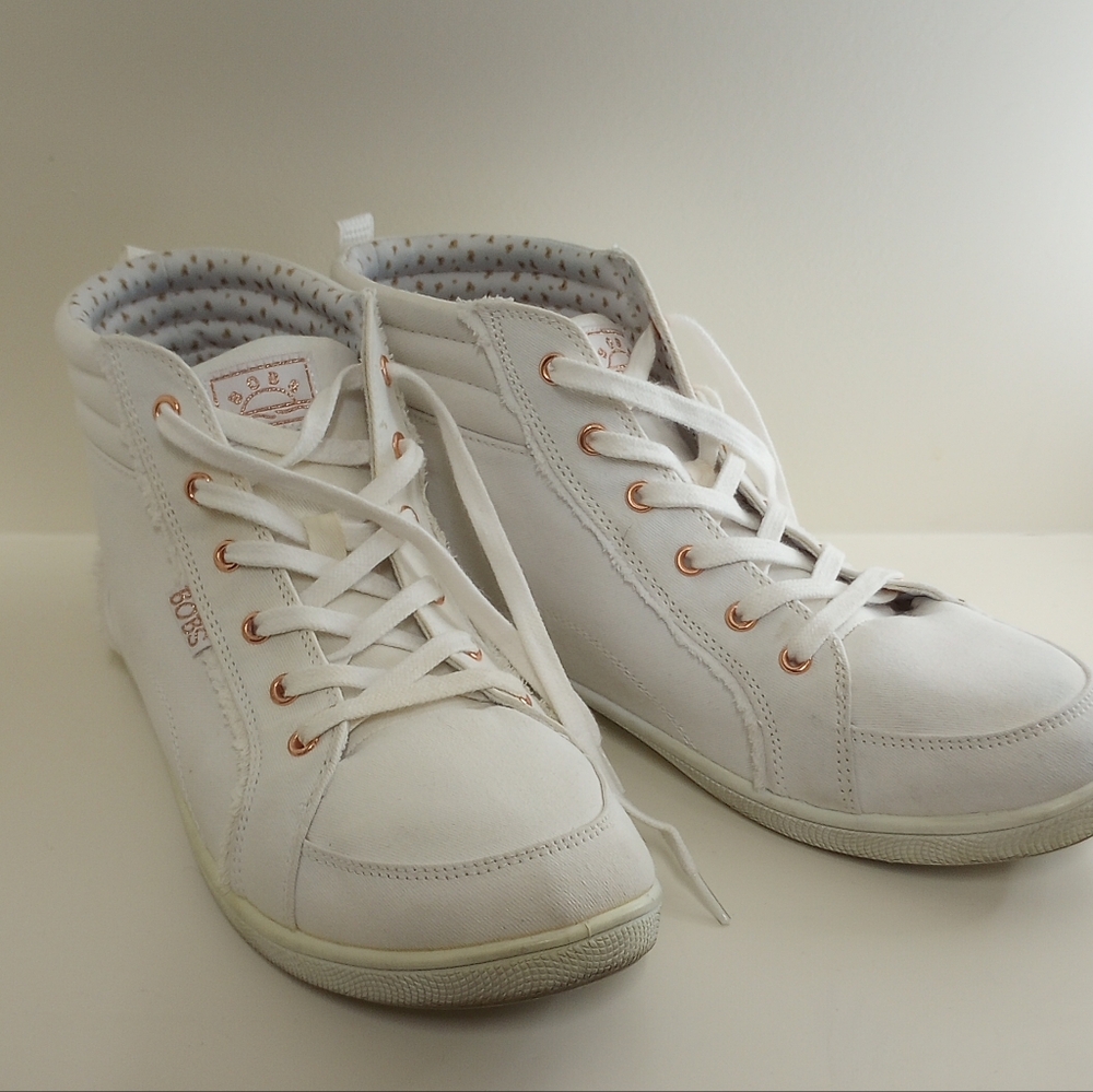 BOBS from Sketchers Women's White High-Top Sneakers